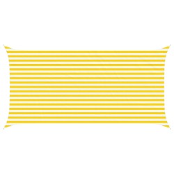 Voile d'ombre Jaune et blanc 5 x 2,5 m 100 % polyester Oxford 583681583681