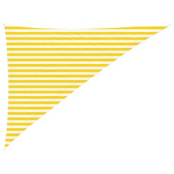 Voile d'ombre Jaune et blanc 3 x 4 x 5 m 100 % polyester Oxford 583684583684