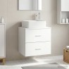 Vanité de lavabo mural Blanc 53 x 34,5 x 63 cm 583686583686