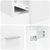 Vanité de lavabo mural Blanc 53 x 34,5 x 63 cm 583686583686