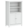 Armoire de salle de bain BERG blanc 69,5x34x110 cm pin massif 583689583689