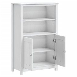 Armoire de salle de bain BERG blanc 69,5x34x110 cm pin massif 583689583689