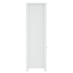 Armoire de salle de bain BERG blanc 69,5x34x110 cm pin massif 583689583689