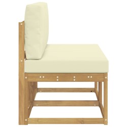 2 Pièce Sofa de milieu extérieur Bois d'Acacia Massif Blanc 583703583703