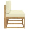 2 Pièce Sofa de milieu extérieur Bois d'Acacia Massif Blanc 583703583703