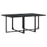 Ensemble à manger de jardin coussins 7 pcs noir résine tressée 583706583706