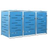 Abri pour trois poubelles 207x77,5x115 cm Inox 583707583707