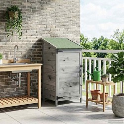 Abri de jardin Gris 59 x 56 x 113,5 cm Bois de Sapin Massif 583708583708