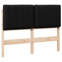 Tête de lit capitonnée Marron et Noir 120 cm Pin massif 583710583710