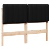 Tête de lit capitonnée Marron et Noir 120 cm Pin massif 583710583710