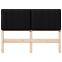 Tête de lit capitonnée Marron et Noir 120 cm Pin massif 583710583710