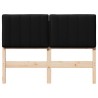 Tête de lit capitonnée Marron et Noir 120 cm Pin massif 583710583710