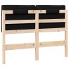 Tête de lit capitonnée Marron et Noir 120 cm Pin massif 583710583710