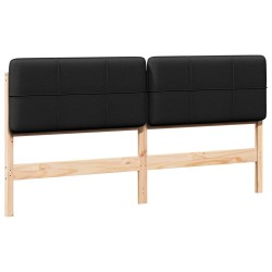 Tête de lit capitonnée Marron et Noir 180 cm Pin massif 583711583711