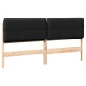 Tête de lit capitonnée Marron et Noir 180 cm Pin massif 583711583711