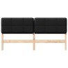 Tête de lit capitonnée Marron et Noir 180 cm Pin massif 583711583711