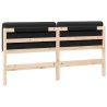 Tête de lit capitonnée Marron et Noir 180 cm Pin massif 583711583711