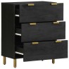Buffet noir 60x33x75 cm bois d'ingénierie 583712583712