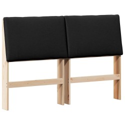 Tête de lit capitonnée Noir 160 cm Pin massif 583713583713
