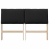Tête de lit capitonnée Noir 160 cm Pin massif 583713583713