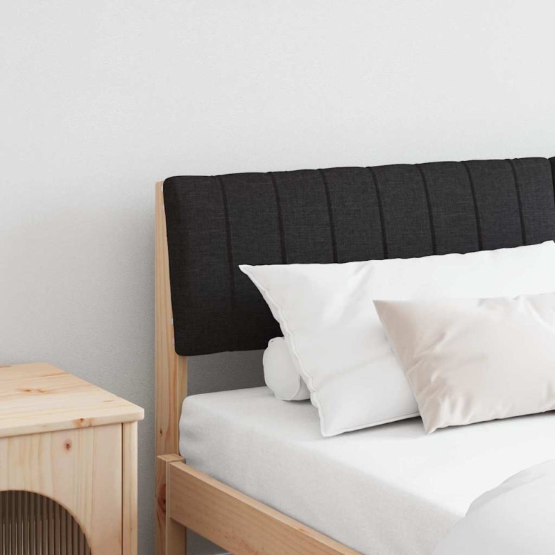 Tête de lit capitonnée Noir 160 cm Pin massif 583714583714