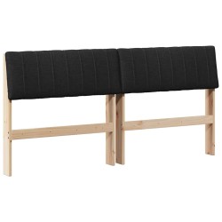 Tête de lit capitonnée Noir 160 cm Pin massif 583714583714
