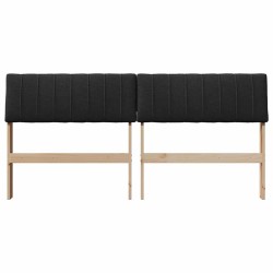 Tête de lit capitonnée Noir 160 cm Pin massif 583714583714