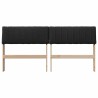 Tête de lit capitonnée Noir 160 cm Pin massif 583714583714