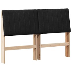 Tête de lit capitonnée Noir 140 cm Pin massif 583715583715