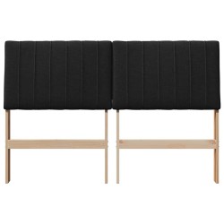 Tête de lit capitonnée Noir 140 cm Pin massif 583715583715