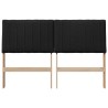 Tête de lit capitonnée Noir 140 cm Pin massif 583715583715