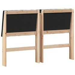 Tête de lit capitonnée Noir 140 cm Pin massif 583715583715