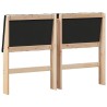 Tête de lit capitonnée Noir 140 cm Pin massif 583715583715