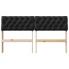 Tête de lit capitonnée Noir 140 cm Pin massif 583716583716
