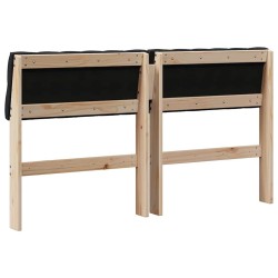 Tête de lit capitonnée Noir 140 cm Pin massif 583716583716