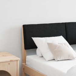 Tête de lit capitonnée Noir 120 cm Pin massif 583720583720