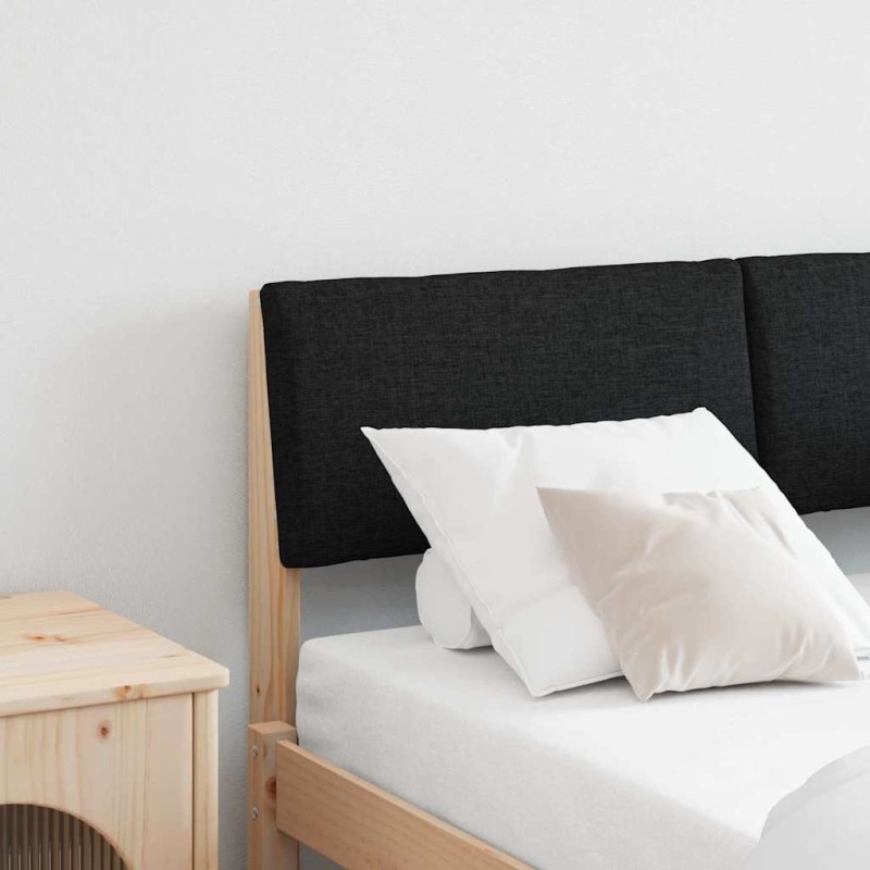 Tête de lit capitonnée Noir 120 cm Pin massif 583720583720
