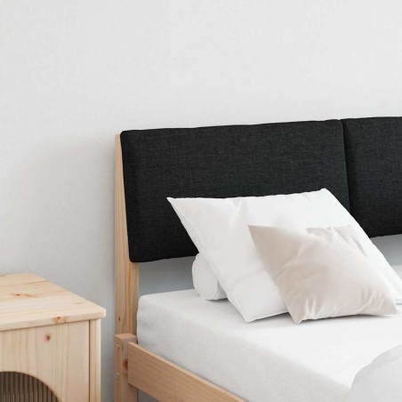 Tête de lit capitonnée Noir 120 cm Pin massif 583720583720