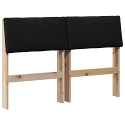 Tête de lit capitonnée Noir 120 cm Pin massif 583720583720