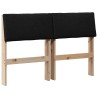 Tête de lit capitonnée Noir 120 cm Pin massif 583720583720