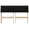 Tête de lit capitonnée Noir 120 cm Pin massif 583720583720