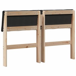 Tête de lit capitonnée Noir 120 cm Pin massif 583720583720