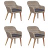 Ensemble à manger de jardin 5 pcs Marron 583721583721