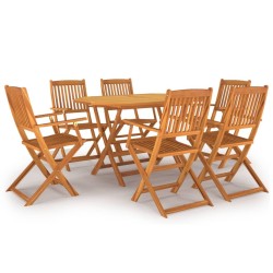Ensemble à manger de jardin 7 pcs Bois d'acacia massif 583723583723