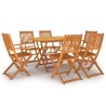 Ensemble à manger de jardin 7 pcs Bois d'acacia massif 583723583723