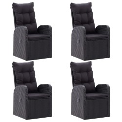 Ensemble à manger de jardin 5 pcs Noir 583725583725