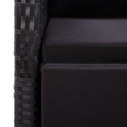 Ensemble à manger de jardin 5 pcs Noir 583725583725
