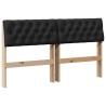 Tête de lit capitonnée Noir 160 cm Pin massif 583726583726
