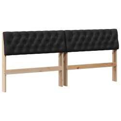 Tête de lit capitonnée Noir 180 cm Pin massif 583727583727