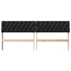 Tête de lit capitonnée Noir 180 cm Pin massif 583727583727